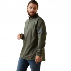 Ariat FR Combat Stretch Patriot 1/4 Zip Work Shirt 10043566