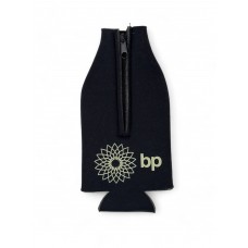 Black Neoprene Zippered Bottle Coozie 173573