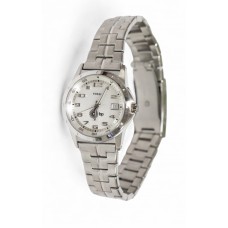 Fossil PR-5358 Womens Stainless Steel Analog Silver Dial Link Wrist Watch with BP logo